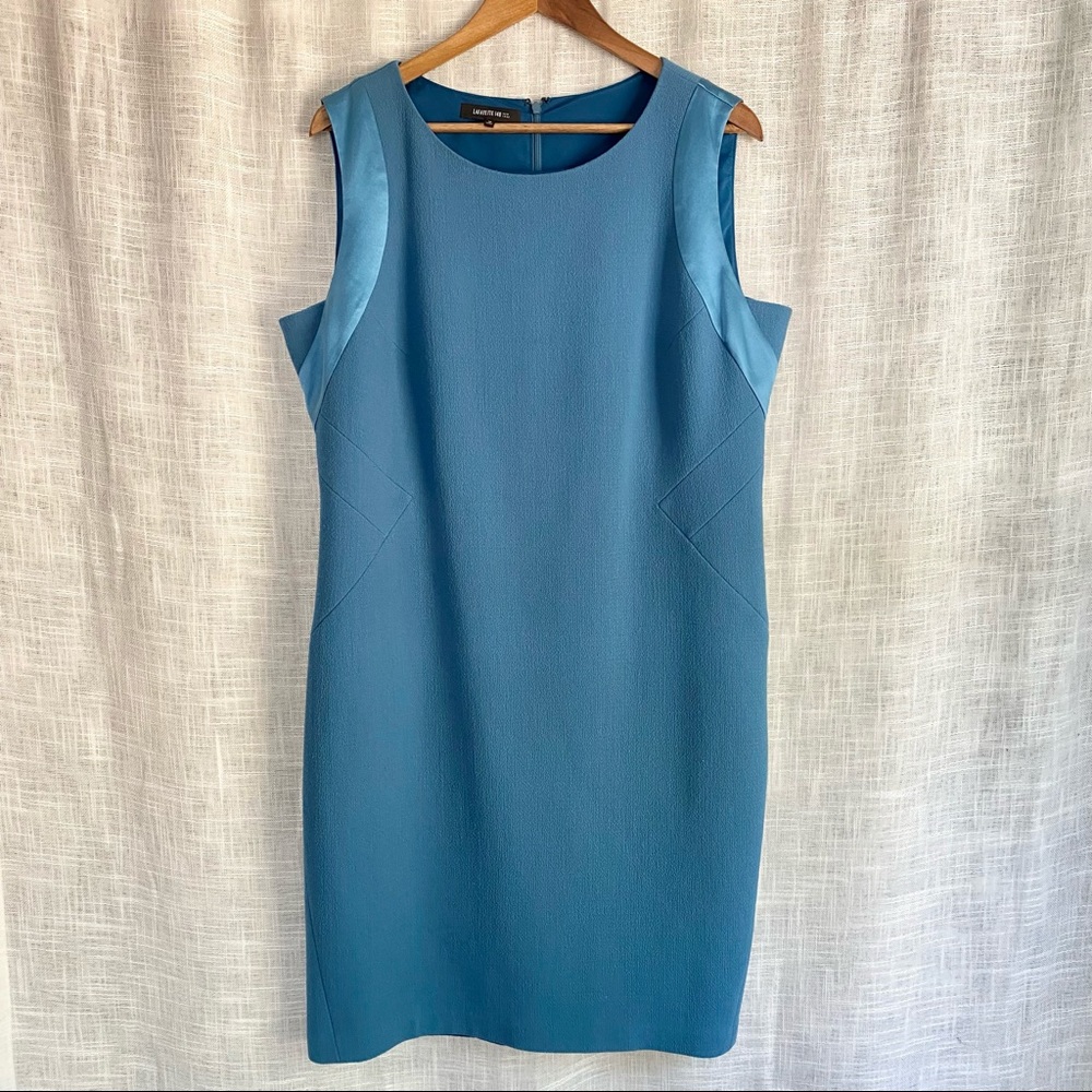 Lafayette 148 Wool Silk Sleeveless Sheath Dress